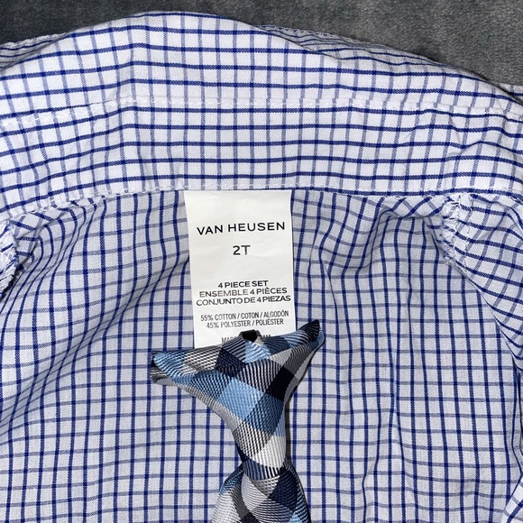 Toddler 2T Van Heusen 4-Piece Poplin Vest Set - Picture 3 of 7